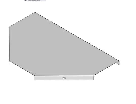 Фото №2 Крышка к тройниковому лотку замковому КЛТЗ 200 УТ1.5  оцинкованный лист(толщина покрытия 10 -18 мкм) S1.5 (П0000013983)