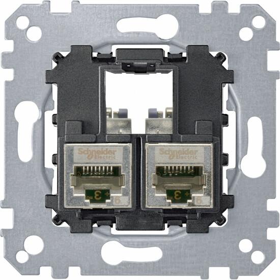 Фото №2 Actassi Розетка компьютерная 2хRJ45 Cat6A STP (MTN4576-0022)