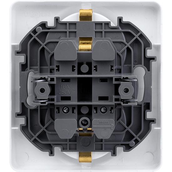 Фото №3 Розетка 2 x 2К+З немецкий стандарт 16 А 250 В~ INSPIRIA белый (673750)