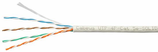Фото №2 Витая пара UTP (U/UTP), категория 5e, 4 пары (24 AWG), одножильный, нг(А)-LSLTx, серый (305 м), системная гарантия 25 лет. Cabeus UTP-4P-Cat.5e-SOLID-LSLTx-GY (UTP-4P-Cat.5e-SOLID-LSLTx-GY)