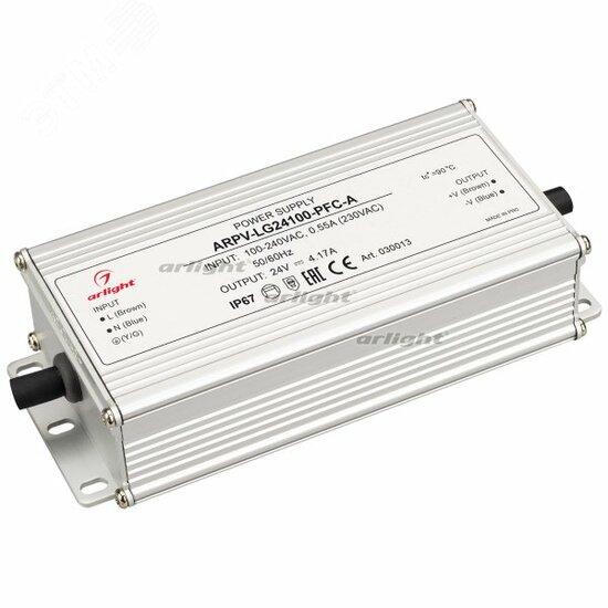 Фото №2 Блок питания ARPV-LG24100-PFC-A (24V, 4.17A, 100W) (ARL, IP67 Металл, 5 лет) (030013)