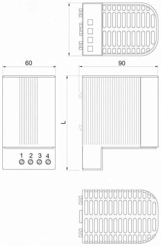 Фото №3 Нагреватель 100Вт 110-230В (NSYCR100WU2C)