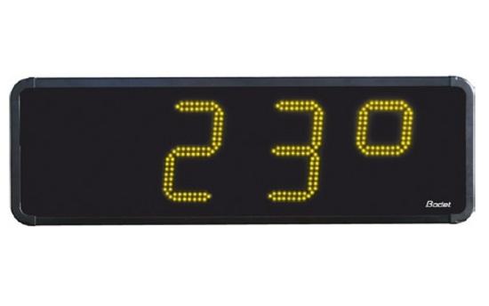 Фото №2 Часы уличные цифровые HMT LED 15 IP54, удароустойчивое стекло, часы/минуты, дата, температура (датчик опция), прямой и обратный отсчёт, цвет цифр - желтый, высота цифр 15 см, синхронизация FI, DCF, GPS, автономная, 110/230В (939323J)