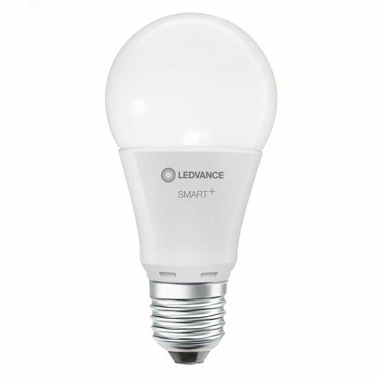 Фото №2 Лампа светодиодная диммируемая LEDVANCE SMART+ груша, 9,5Вт (замена 75 Вт), RGBW (4058075485839)