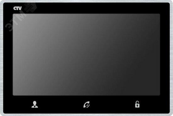 Фото №2 Монитор цветного видеодомофона формата AHD с IPS экраном 7'', Hands free, встроенный детектор движения на 4 канала, стеклянная сенсорная панель управления ''Easy Buttons'' (CTV-M4703AHD B (черный))