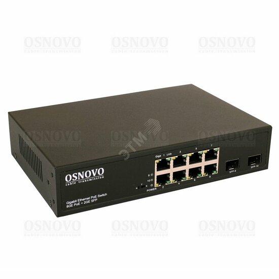 Фото №2 PoE коммутатор Gigabit Ethernet на 8 RJ45 + 2 SFP порта. (SW-80802(150W))