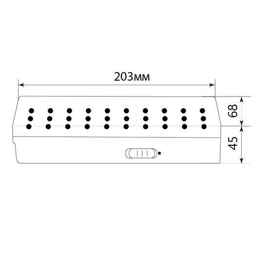Фото №7 Светильник аварийный светодиодный LEDх30 6ч непостоянный IP20 (EL15 DC)