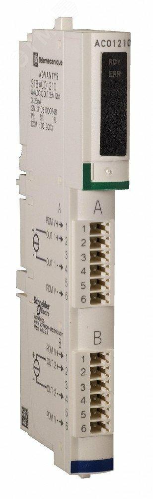 Фото №6 Модуль аналоговых выходов 2 канала 0-20мА (комплект) (STBACO1210K)