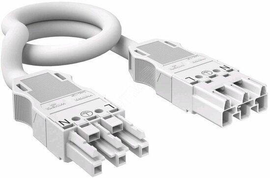 Фото №2 Кабель соединительный штекер-гнездо WINSTA MIDI длина 3 м (H05VV-F 3х2,5 мм2, L-PE-N, белый) (VL-WIN 3P2.5 3W)