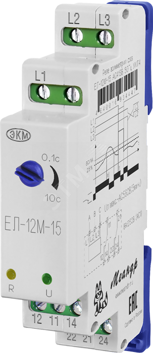 Фото №2 Реле контроля фаз  ЕЛ-12М-15 AC100В УХЛ4 (4640016934386)