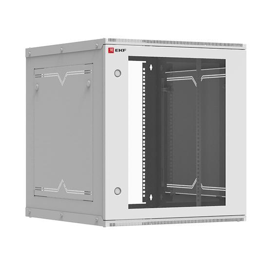 Фото №2 Шкаф телекоммуникационный настенный разборный 12U (600х650) дверь стекло, Astra A серия EKF Basic (ITB12G650D)