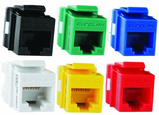 Фото №2 Модуль розеточный Keystone категории 5e UTP 1xRJ45 T568A/B черный (16B-U5-03BL)