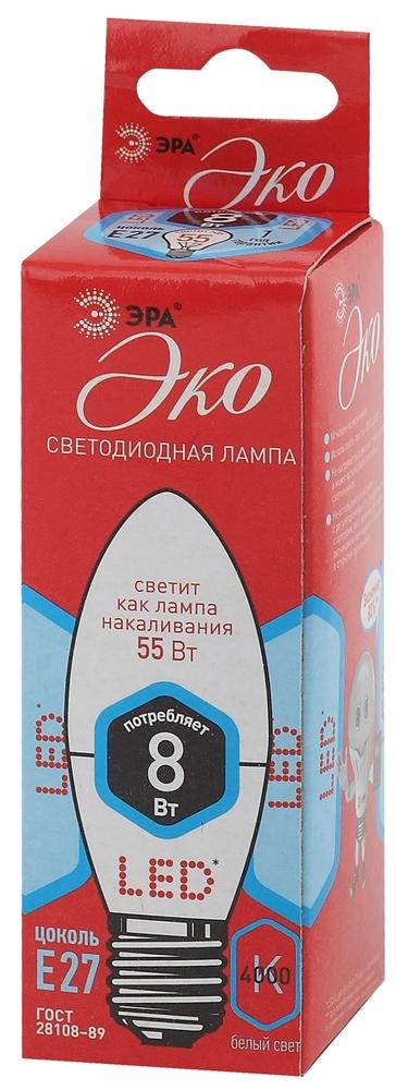 Фото №4 Лампа светодиодная LED B35-8W-840-E27,свеча,8Вт,нейтр,E27 (Б0030021)