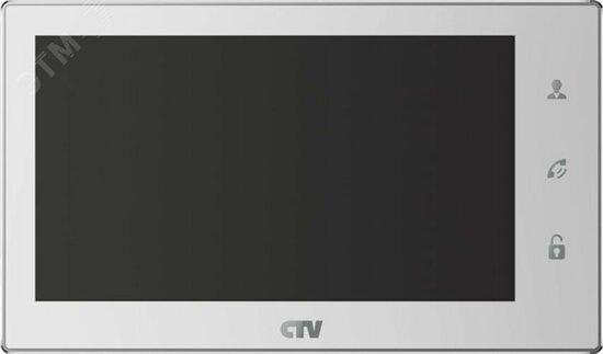 Фото №2 Монитор видеодомофона с экраном с технологией Touch Screen для управления OSD, стеклянная сенсорная панель управления ''Easy Buttons'' (CTV-M4706AHD W (белый))