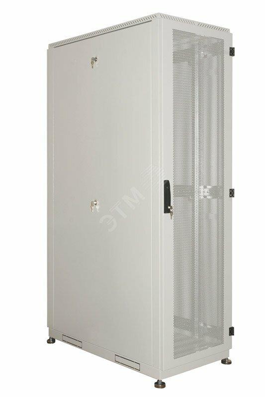 Фото №2 Шкаф серверный напольный 42U (600х1000) дверь перфорированная 2 шт (ШТК-С-42.6.10-44АА)