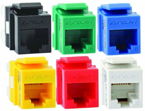 Фото №2 Модуль розеточный Keystone категории 6 UTP 1xRJ45 T568A/B синий (16B-U6-03BU)