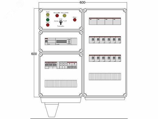 Фото №2 Щит управления электрообогревом DEVIbox HS 12x3400 D850 (в комплекте с терморегулятором) (DBS032)