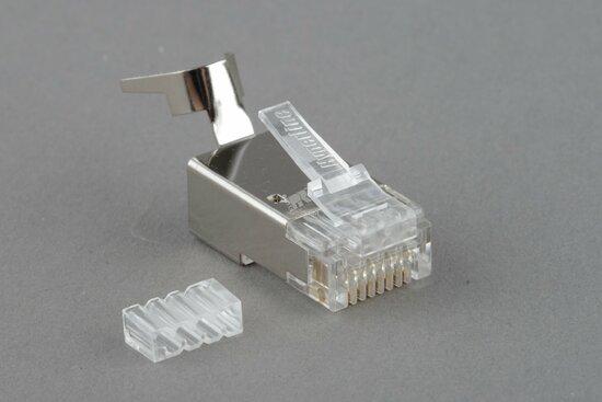 Фото №2 Разъем RJ-458P8C под витую пару категория 6 экранированный для жил 1.35-1.5 с оболочкой 10 шт (49340)