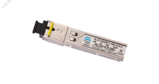 Фото №2 Модуль GIGALINK SFP, WDM, 155Mb/1,25Gb/s, одно    волокно SM, SC, Tx:1550/Rx:1310 нм, DDM, 8 дБ (до 3 км) (GL-OT-SG08SC1-1550-1310-D)