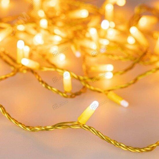 Фото №2 Гирлянда светодиодная декоративная ARD-STRING-CLASSIC-10000-YELLOW-100LED-MILK-FLASH Yellow (230V, 7W) (ARDCL, IP65) (031201)