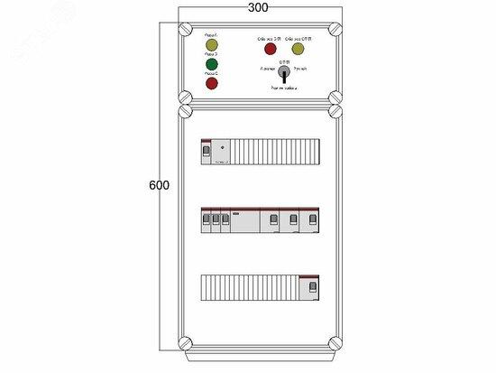Фото №2 Щит управления электрообогревом DEVIBOX HR 4x2800 D330 (в комплекте с терморегулятором и датчиком температуры) (DBR124)