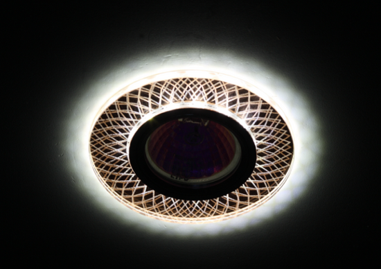 Фото №4 Светильник встраиваемый DK LD43 TEA 3D /1 декор cо светодиодной подсветкой MR16  чай (50/1500) ЭРА (Б0048940)
