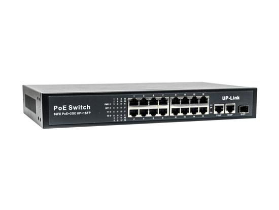 Фото №2 Коммутатор 19-ти портовый 100Mbps PoE RJ-45 2хUplink (S-19/16PA)