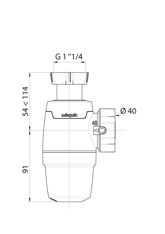 Фото №2 Сифон WIRQUIN NEO для раковины без выпуска 1'1/4 х 40 мм (30987068)