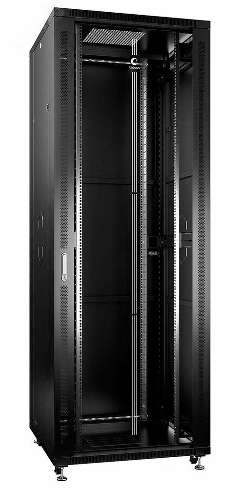 Фото №2 Шкаф монтажный телекоммуникационный 19дюймов напольный для распределительного и серверного оборудования 47U (SH-05C-47U80/80-BK)