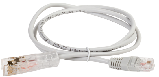 Фото №2 Патч-корд 110-RJ45 категория 5Е 1 метр PVC серый (PC01-11045-2P1M)