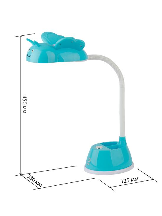 Фото №5 NLED-434-6W-BU Светильники настольные ЭРА NLED-434-6W-BU синий наст.светильник (Б0031616)