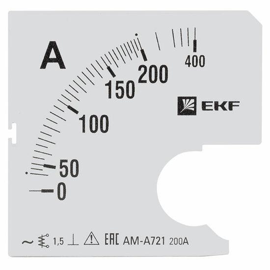 Фото №2 Шкала сменная для A721 200/5А-1,5 EKF PROxima (s-a721-200)