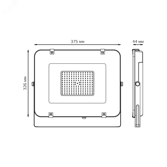 Фото №6 Прожектор светодиодный ДО-150 Вт 12800 Лм 6500К IP65 200-240 В черный LED Elementary Gauss (691511150)