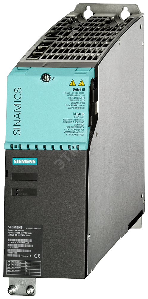 Фото №2 Модуль интеллектуальный сетевой Sinamics S120 Smart Line Modul Input 50/60Гц 27A 16кВт (6SL3430-6TE21-6AA1)