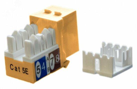 Фото №2 Вставка KJ9-8P8C-C5e-90-OR Keystone Jack RJ-45(8P8C) категория 5e оранжевая (KJ9-8P8C-C5e-90-OR)
