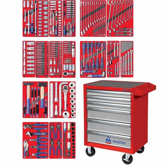 Фото №2 Набор инструментов 'ЭКСПЕРТ' в красной тележке 323 предмета (52-06323R)