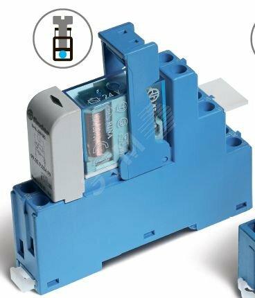 Фото №2 Модули реле интерфейсные с клипсой-держателем светодиод+диод контакты AgNi 2CO 10A 24VDC (48.62.7.024.0050SPA)
