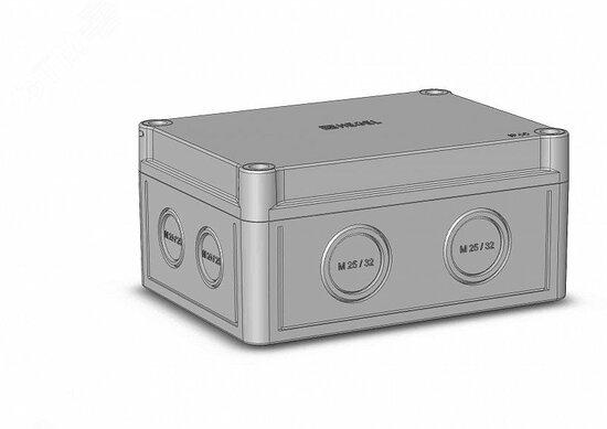 Фото №2 Коробка приборная КР2801-110 ПС для открытого монтажа, полистирол, светло-серый цвет (КР2801-110)