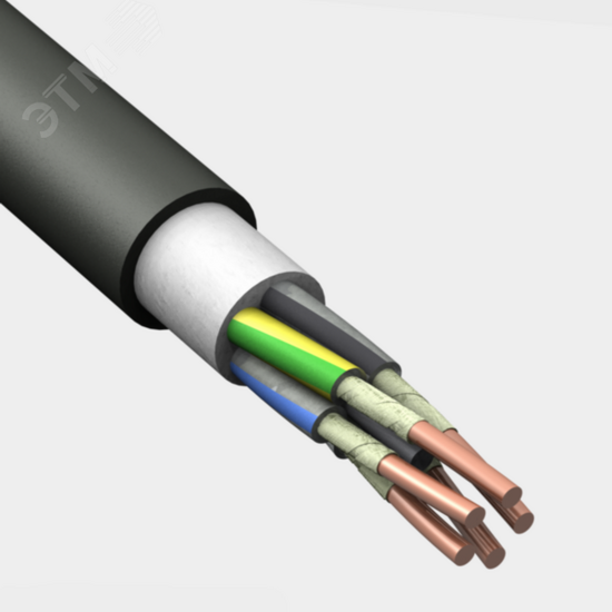 Фото №2 Кабель силовой ПвПГнг(А)-FRHF 5х6(N. PE) - 1 ТРТС