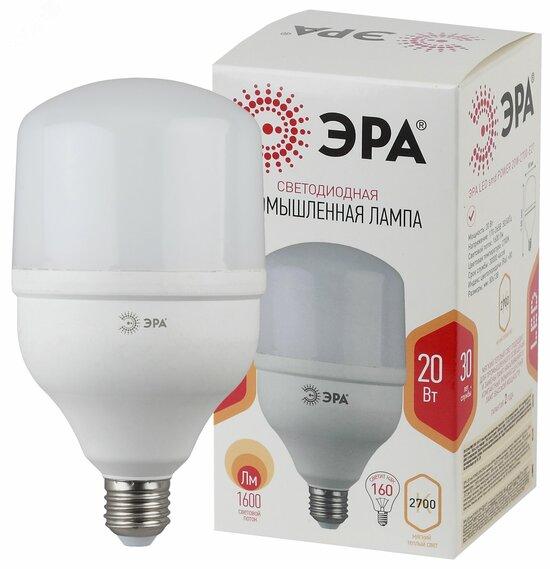 Фото №2 Лампа светодиодная LED POWER T80-20W-2700-E27 (диод  колок  20Вт  тепл  E27) (40/600) (40/1280) ЭРА