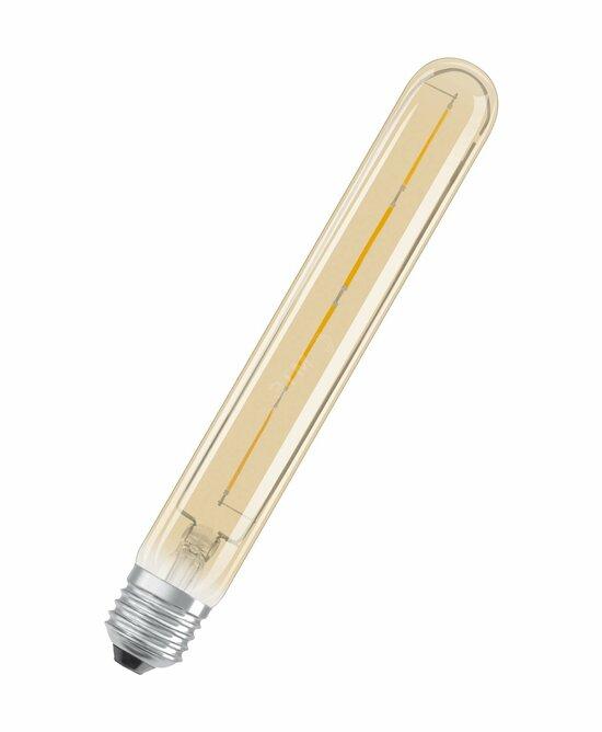 Фото №2 Лампа светодиодная LED 5W Е27 Vintage 1906 CL Tubular,филамент,GOLD (замена 35Вт)теплый, золотистая Osram