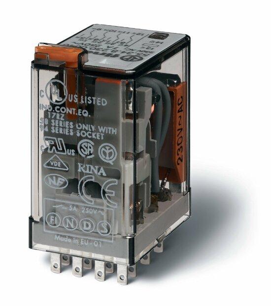 Фото №2 Миниатюрные реле общего назначения, Втычные, Контакты AgNi+Au, 4CO 7A 220V DC катушка (553492205000)