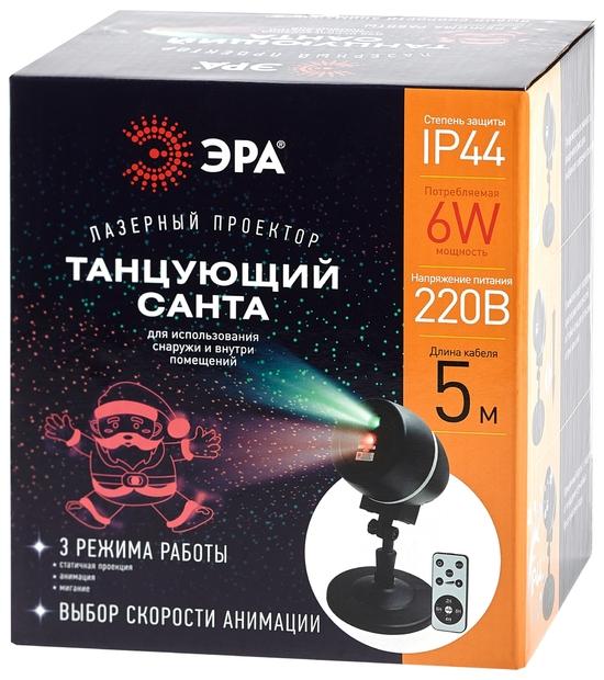 Фото №3 Проектор Laser Танцующий Санта, IP44, 220В ENIOP-06 ЭРА (Б0047977)