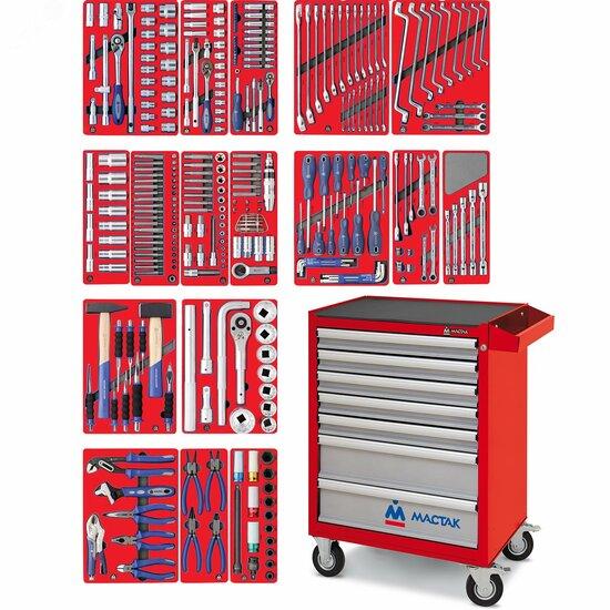 Фото №2 Набор инструментов 'ЭКСПЕРТ' в красной тележке 323 предмета (52-07323R)