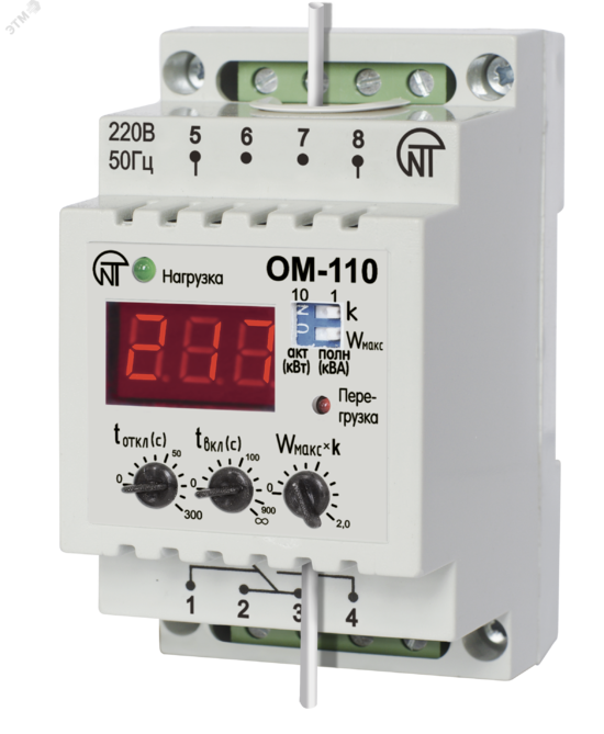 Фото №2 Ограничитель мощности ОМ-110 однофазный (3425604110-01)