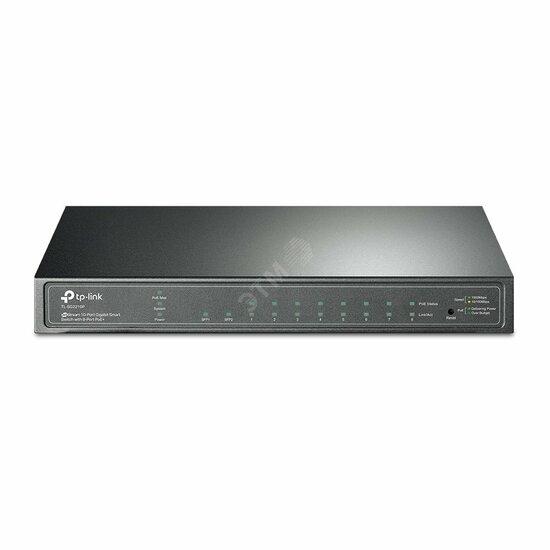 Фото №2 Коммутатор управляемый JetStream PoE+ 8 портов 10/100/1000 Мб/с RJ-45, 2хSFP (TL-SG2210P)