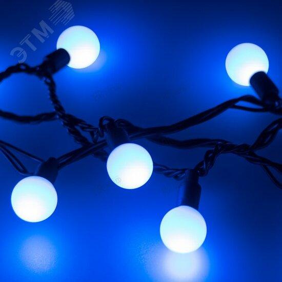 Фото №2 Гирлянда светодиодная декоративная ARD-BALL-CLASSIC-D23-10000-BLACK-80LED BLUE (230V, 3.5W) (ARDCL, IP65) (025600)