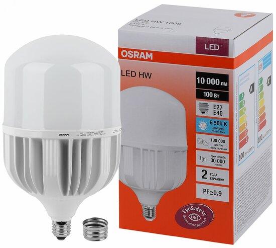 Фото №2 Лампа светодиодная LED HW 100Вт E27/E40  (замена 1000Вт) холодный белый OSRAM (4058075577015)