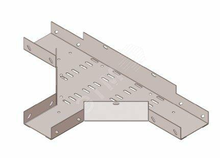 Фото №2 Лоток тройниковый замковый перфорированный ОТЗ 400х100 УТ1,5, горячее цинкование(толщина покрытия 40 -120 мкм) S1,5 (П0000015961)