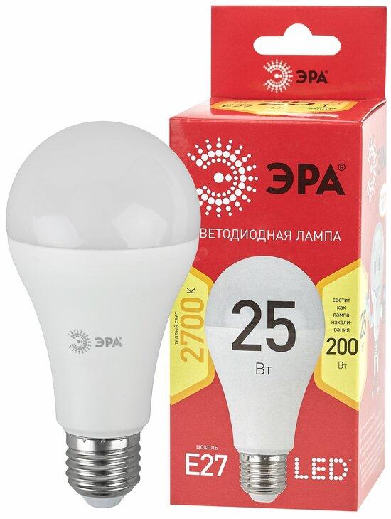 Фото №2 LED лампа A65-25W-827-E27 R ЭРА (диод, груша, 25Вт, тепл, E27) (10/100/1200) (Б0048009)